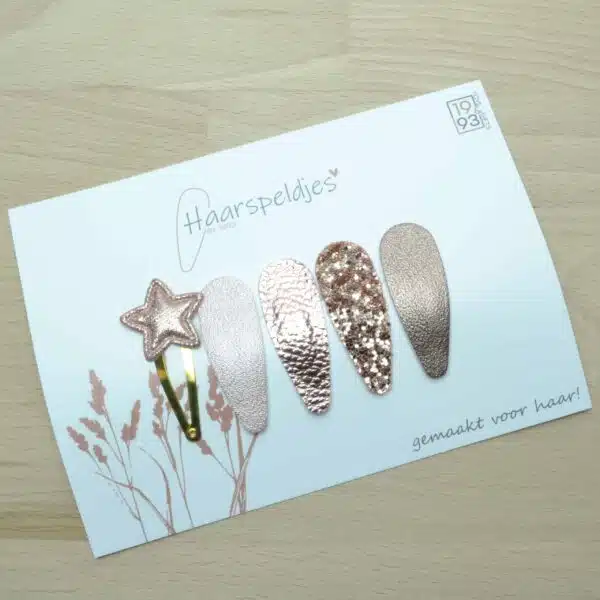 Klik klak haarspeldjes Romée by 1993 goud roze