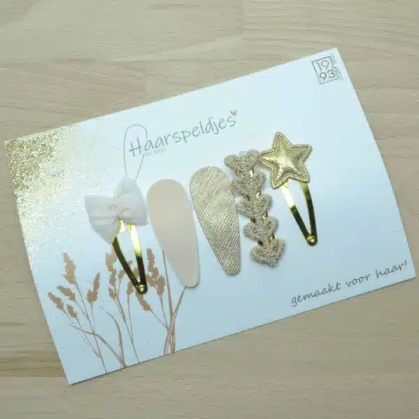 Gouden glitter haarspeldjes, haaraccessoires