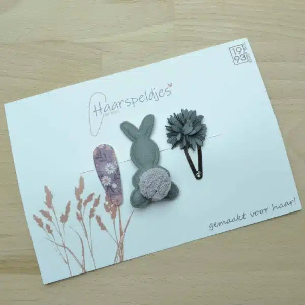 haaraccessoires Pasen, konijn haarspeldje