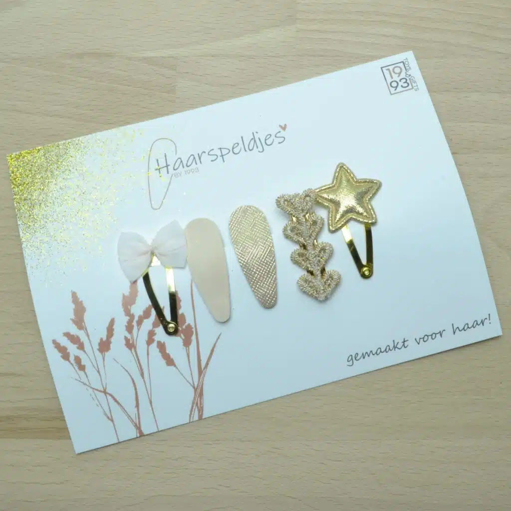 Gouden glitter haarspeldjes