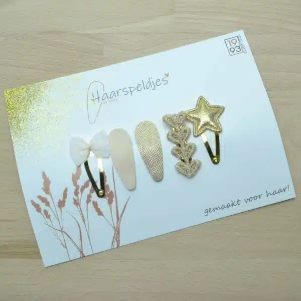 Gouden glitter haarspeldjes