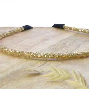 Diadeem haarbeugel glitter goud voor meisjes