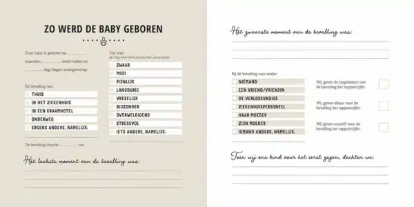 Lantaarn | Mijn eerst jaar invulboek invulling