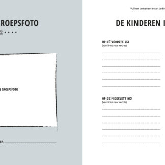 Lantaarn | Van dreumes tot brugpieper schoolfotoboek - Linnen invulboek met goudfolie