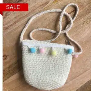 Pompom tasje Wit