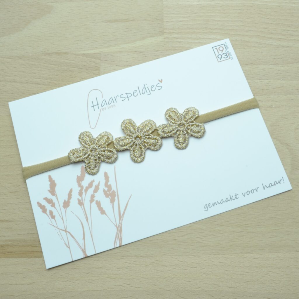 Elastisch haarbandje met bloemen