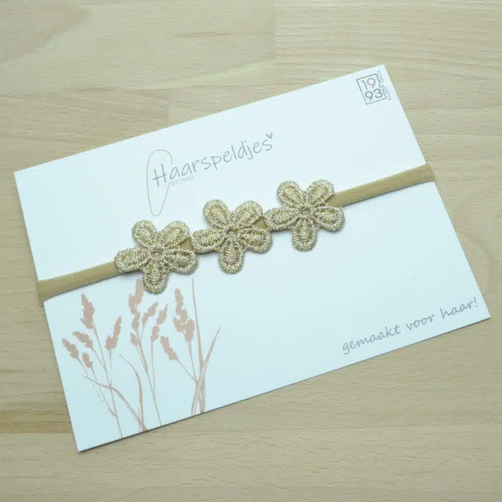 Elastisch haarbandje met bloemen