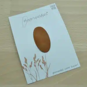 Antislip haarspeldje - cognac suede - haaraccessoires