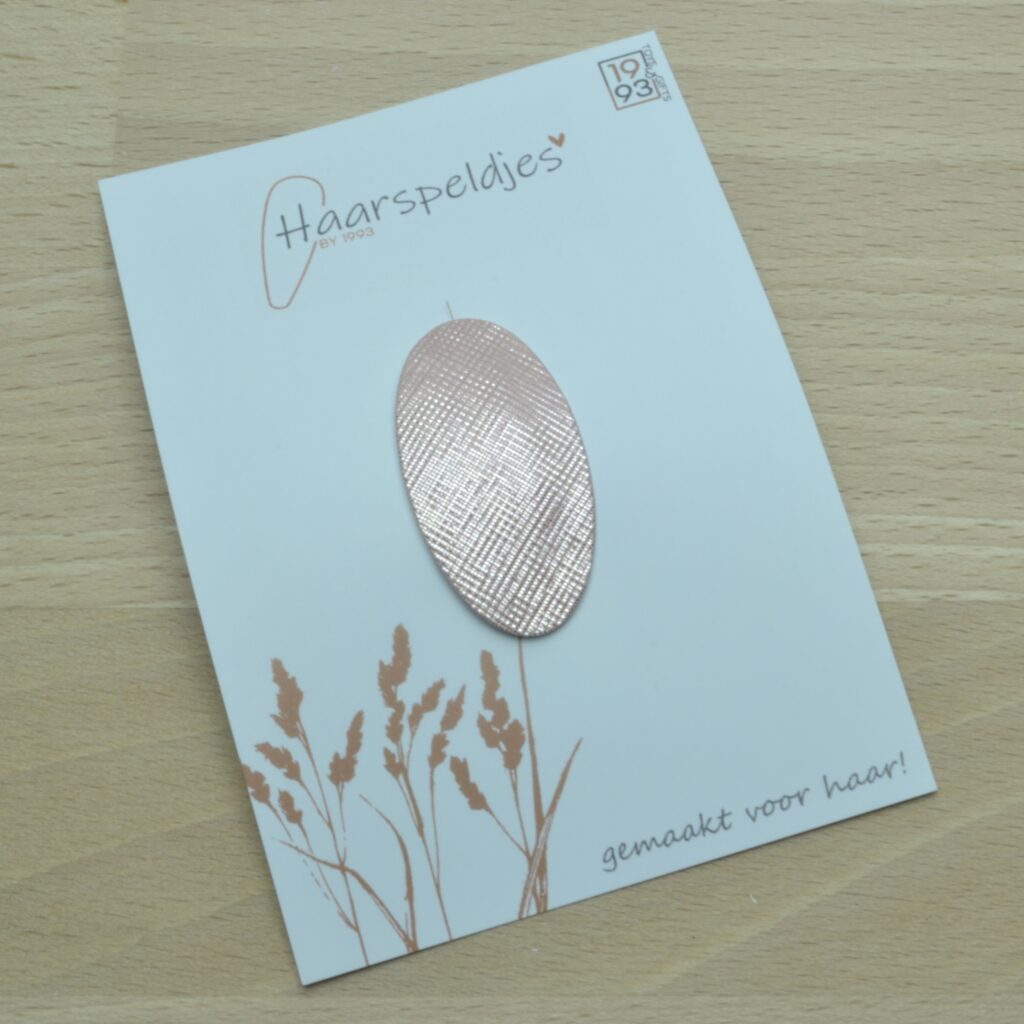 Metallic roze antislip haarspeldje