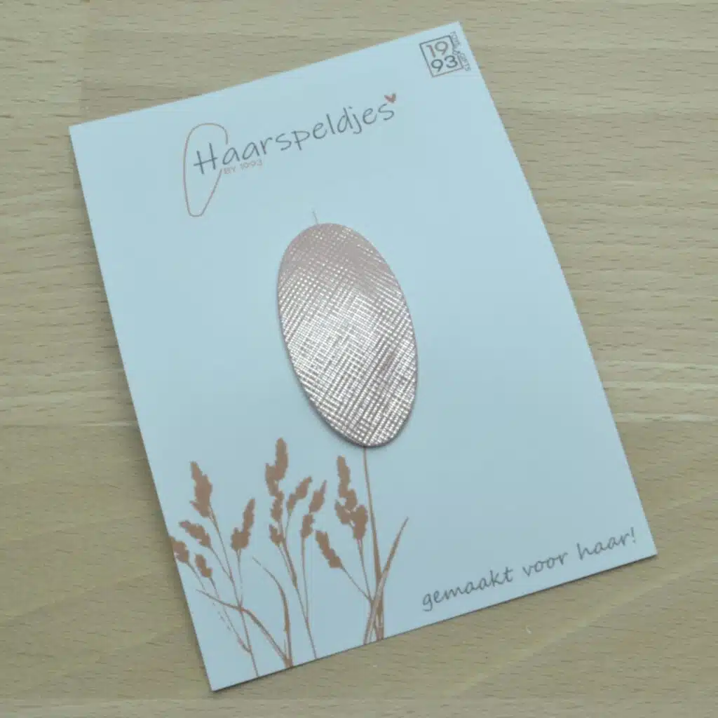 Metallic roze antislip haarspeldje