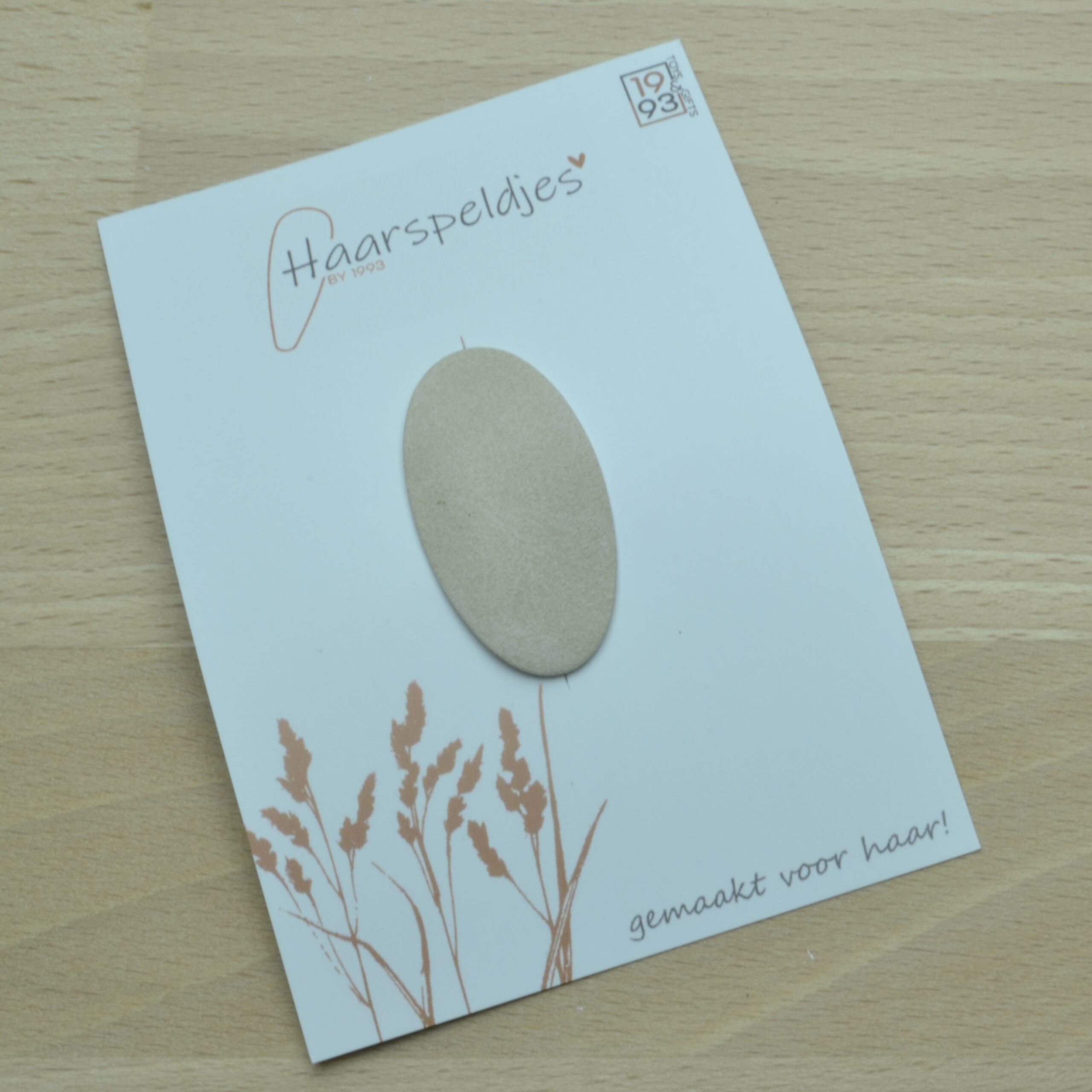 beige antislip haarspeldje