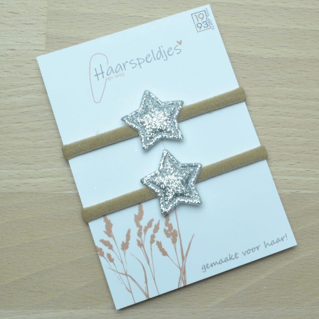 Haarelastiekjes Sterre zilver by 1993