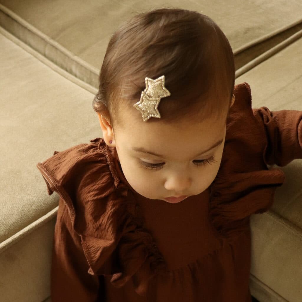 gouden antislip haarspeldje, sterren haarspeldje