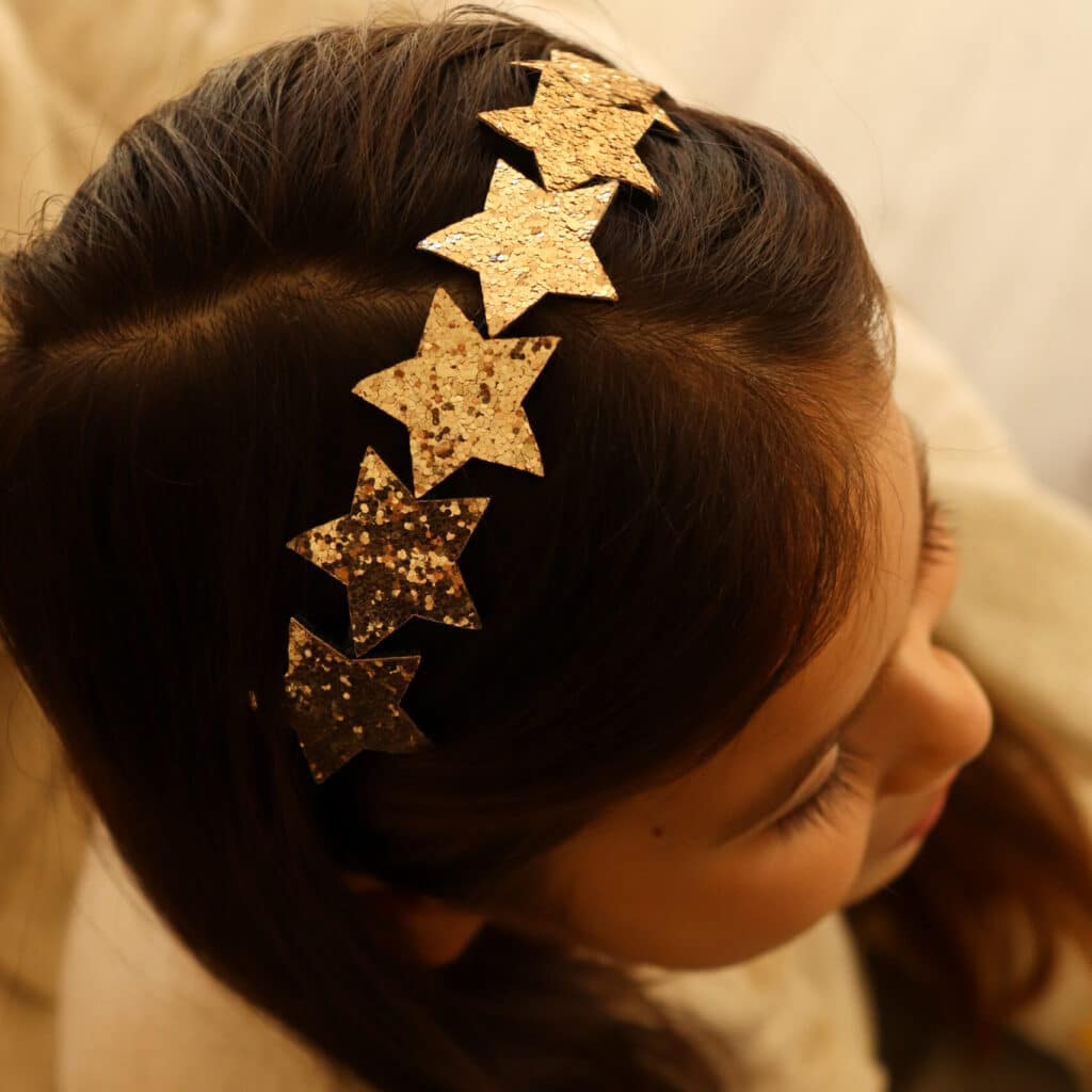 gouden diadeem - glitter haarband - kerst haaraccessoire