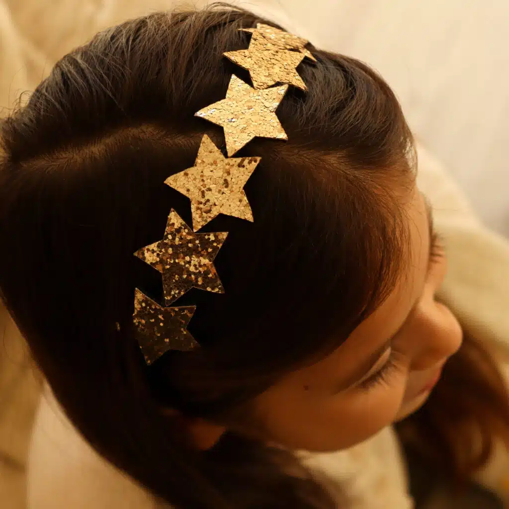 gouden diadeem - glitter haarband - kerst haaraccessoire