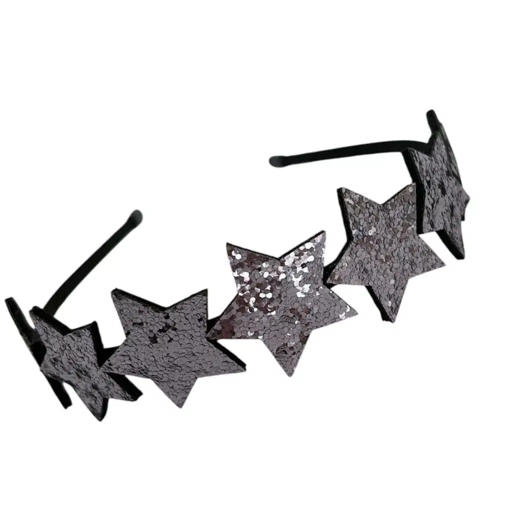 zilveren diadeem - glitter haarband - kerst haaraccessoire