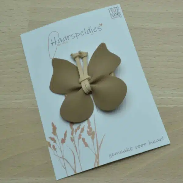 Luxe vlinder haarspeldjes by 1993 - leren vlinder haarspeldjes - haaraccessoire - Afbeelding 6
