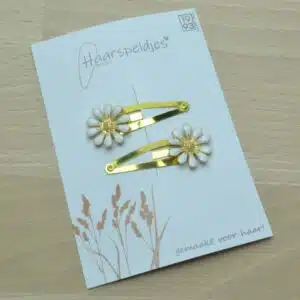 Haarspeldjes Noé by 1993 - gouden haarspeldjes - luxe bloem - haaraccessoire