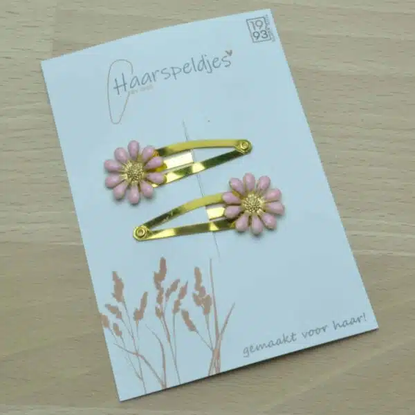 Haarspeldjes Noé by 1993 - gouden haarspeldjes - luxe bloem - haaraccessoire - Afbeelding 3