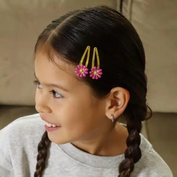 Haarspeldjes Noé by 1993 - gouden haarspeldjes - luxe bloem - haaraccessoire - Afbeelding 5