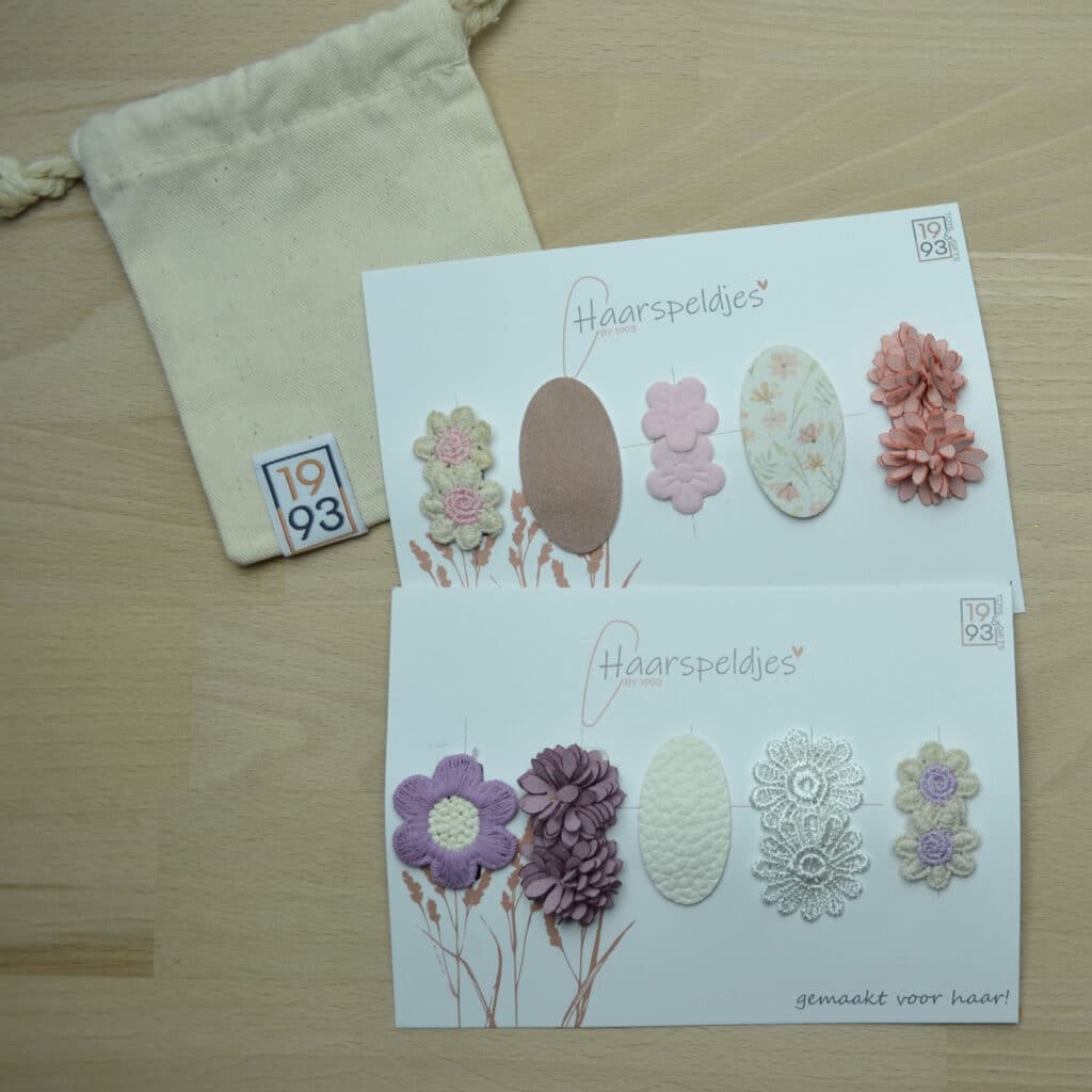 Babyhaarspeldjes antislip haarspeldjes Naomi 10 stuks gratis opbergzakje