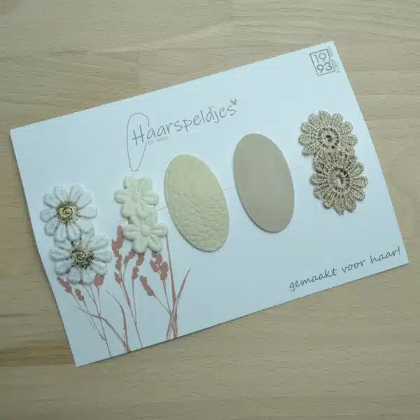 Babyhaarspeldjes antislip haarspeldjes Julia 5 stuks