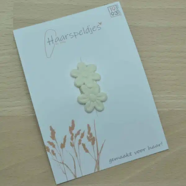 Mini antislip haarspeldje crème