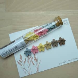 Mini haarklem by 1993 - 12 stuks - bloem - haaraccessoires - meerkleurig